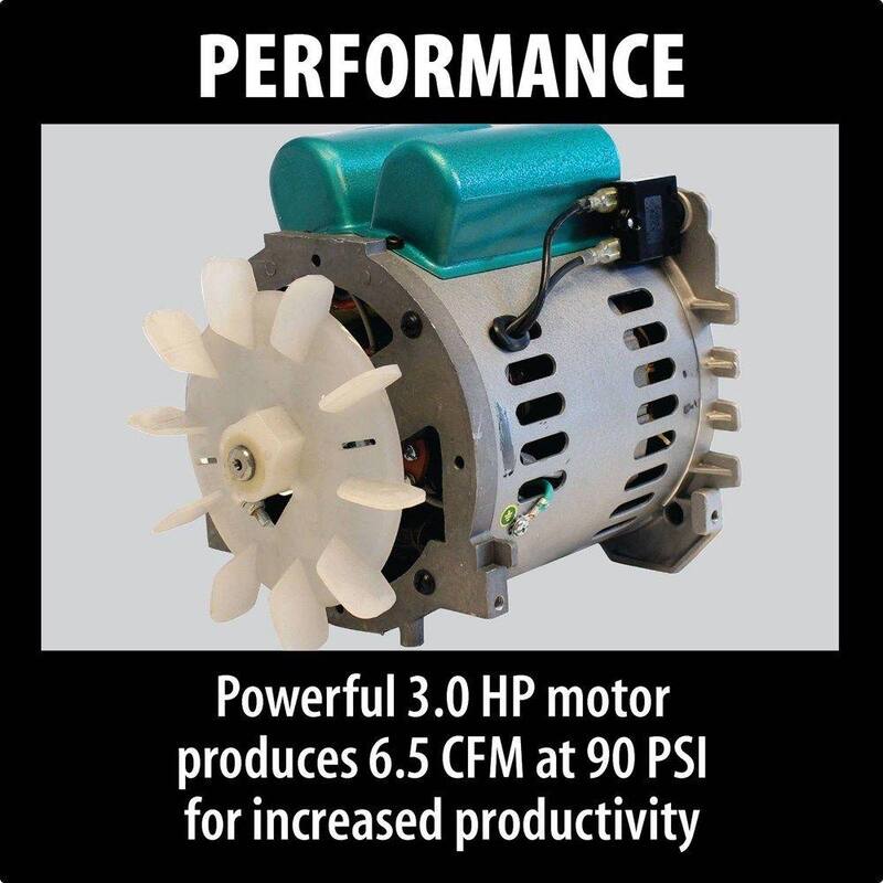 Makita Big Bore 5.2 Gal. 140 PSI 3.0 HP Portable Corded Electric Horizontal Single Tank Air Compressor (6.5 CFM at 90 PSI) - MAC5200