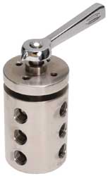 Made in USA Flow Diverting Valves: Pipe Size: 1/2; Type: 3-Way; Style: 2-Stack; Material: Brass - CBR3TSLB2015