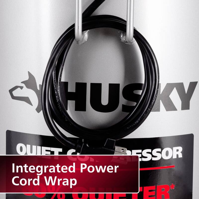 Husky 20 Gal. 165 PSI Vertical Electric Quiet Air Compressor - 3332013