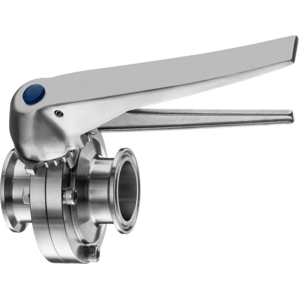 USA Industrials Manual Clamp Butterfly Valve: 2" Pipe, Multi-Position Handle - BULK-STF-VAL-27