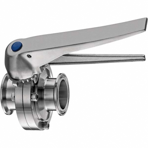 USA Industrials Manual Clamp Butterfly Valve: 2" Pipe, Multi-Position Handle - BULK-STF-VAL-27