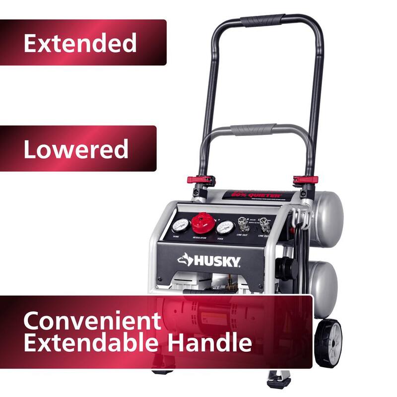 Husky 4.5 Gal. 175 PSI Portable Electric Quiet Air Compressor - 3320445