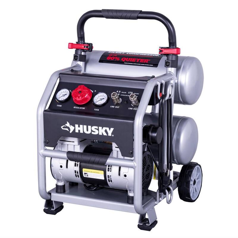 Husky 4.5 Gal. 175 PSI Portable Electric Quiet Air Compressor - 3320445
