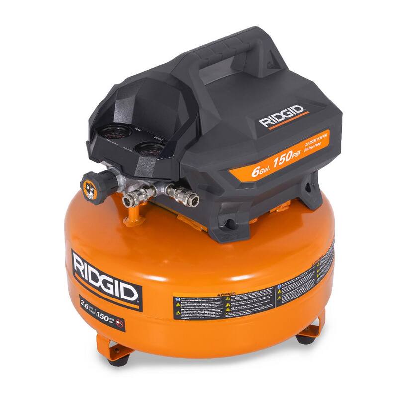RIDGID RDGD 6 gal. 150 PSI Portable Electric Pancake Air Compressor - 02106416