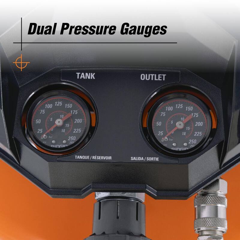 RIDGID RDGD 6 gal. 150 PSI Portable Electric Pancake Air Compressor - 02106416