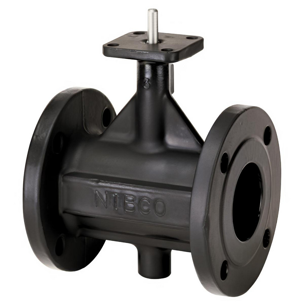 NIBCO Manual Flanged Butterfly Valve: 3" Pipe, Gear Handle - NLFR55F