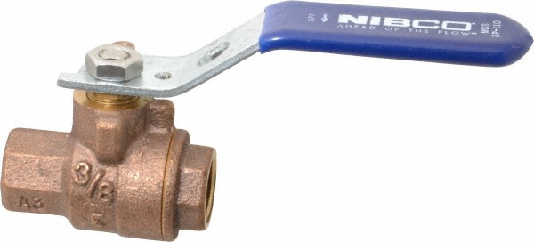 NIBCO Standard Manual Ball Valve: 3/8" Pipe, Full Port - NL95H05