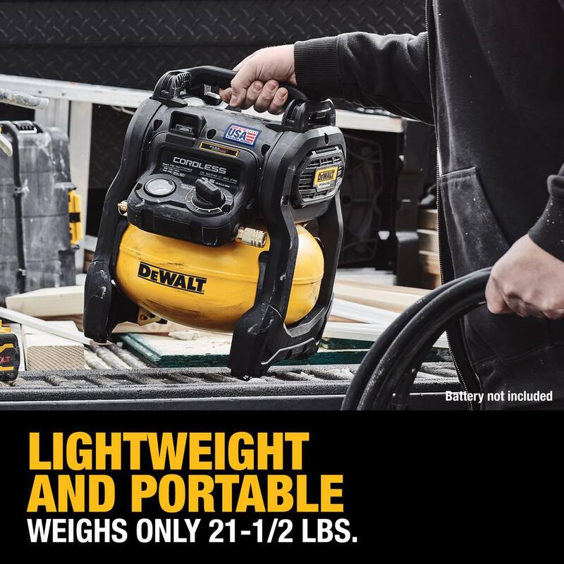 DEWALT 2.5 Gal. 140 psi Portable 20V Cordless Air Compressor with FLEXVOLT Advantage (Tool Only) - DCC2520B