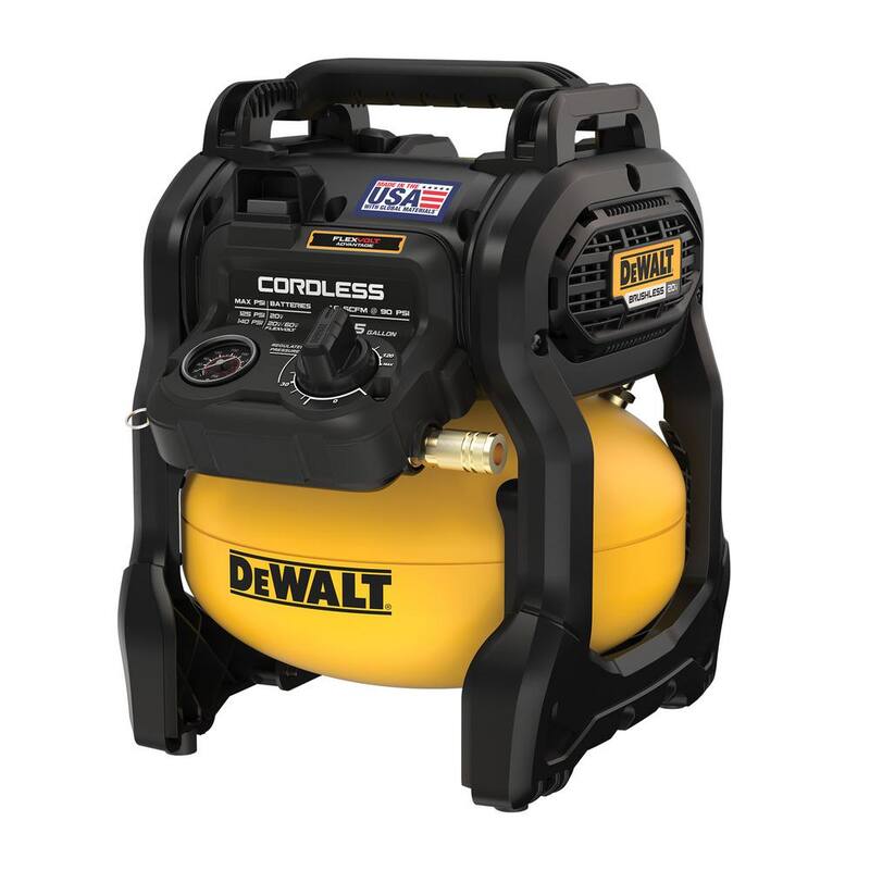 DEWALT 2.5 Gal. 140 psi Portable 20V Cordless Air Compressor with FLEXVOLT Advantage (Tool Only) - DCC2520B
