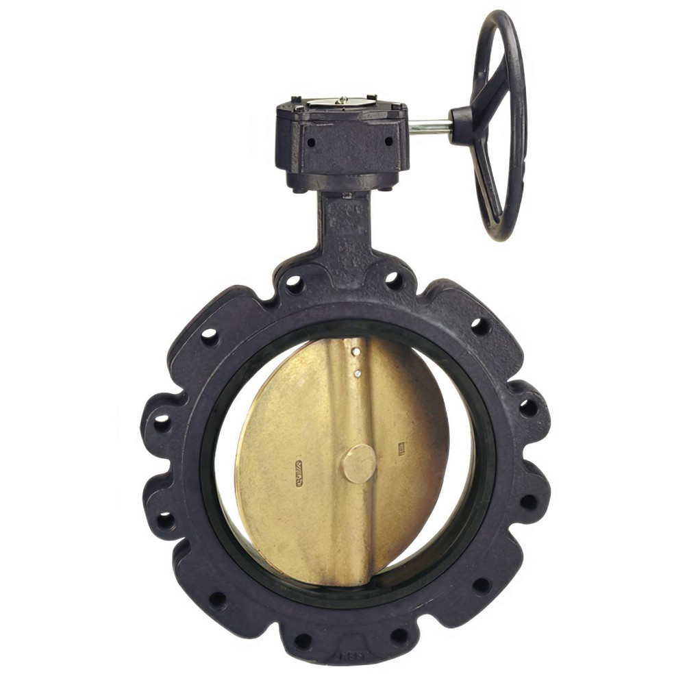 NIBCO Manual Lug Butterfly Valve: 14" Pipe, Bare Stem Handle - NLGL70T