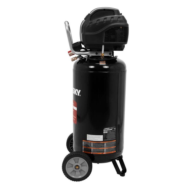 Husky 27 Gal. 200 PSI Oil Free Portable Vertical Electric Air Compressor - C271H