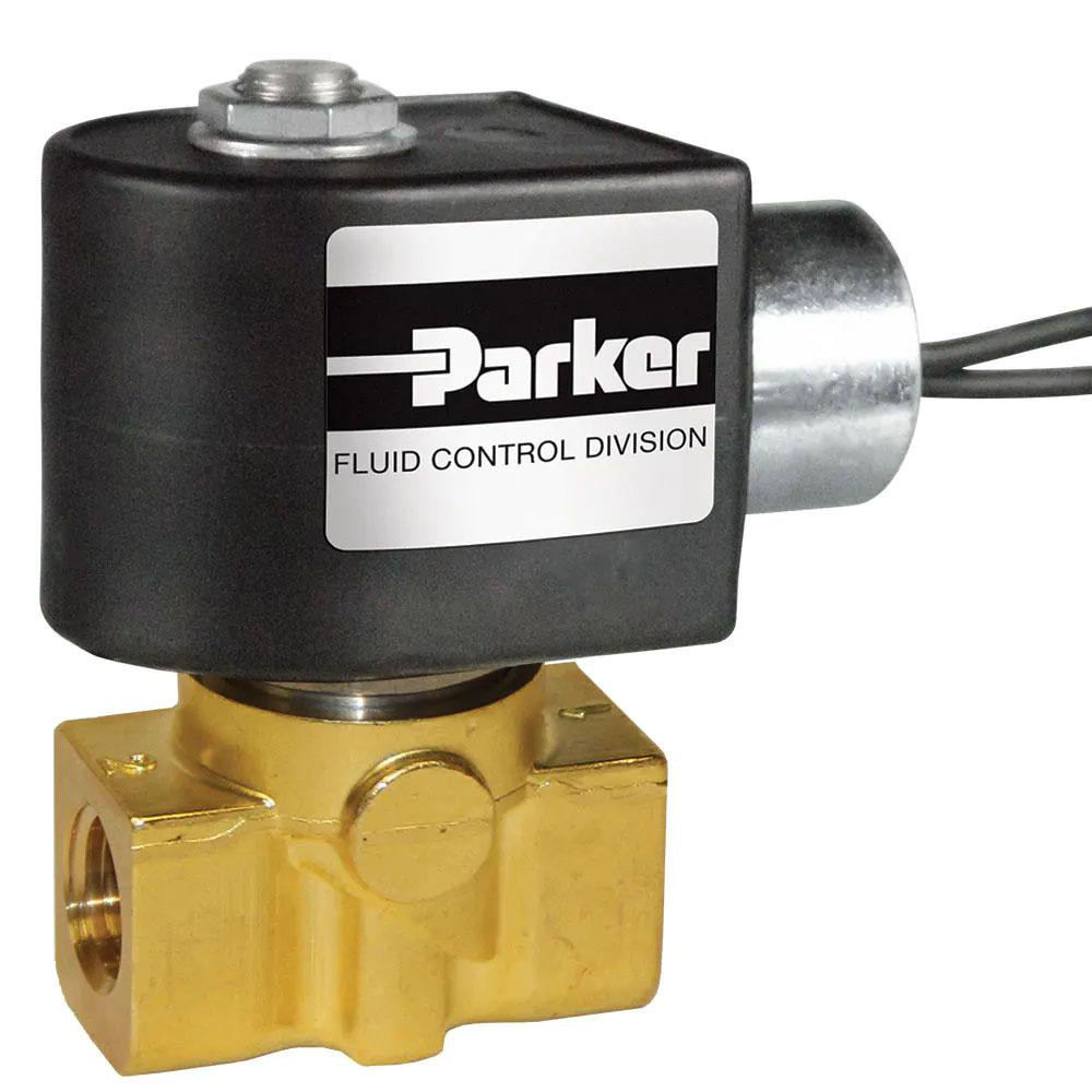 Parker Solenoid Valve: 2-Way, 3/8" Port, NPT - 06F23O2140A3F