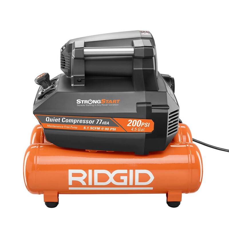 RIDGID 4.5 Gal. Portable Electric Quiet Air Compressor - OF45200SS