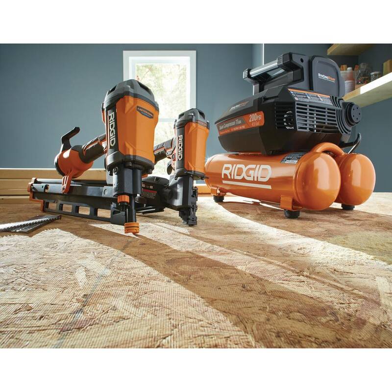 RIDGID 4.5 Gal. Portable Electric Quiet Air Compressor - OF45200SS