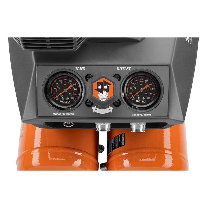 RIDGID 4.5 Gal. Portable Electric Quiet Air Compressor - OF45200SS