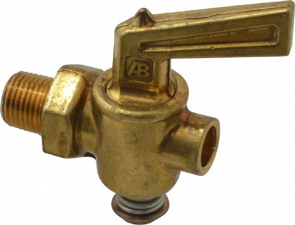 Parker 1/8" Pipe, Male Pipe Drain Cock & Shutoff Valve - DC601-2