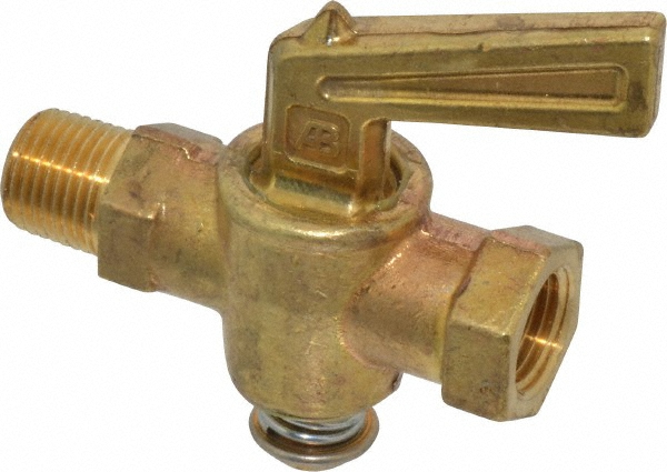 Parker 1/8" Pipe, Male Pipe Drain Cock & Shutoff Valve - DC601-2