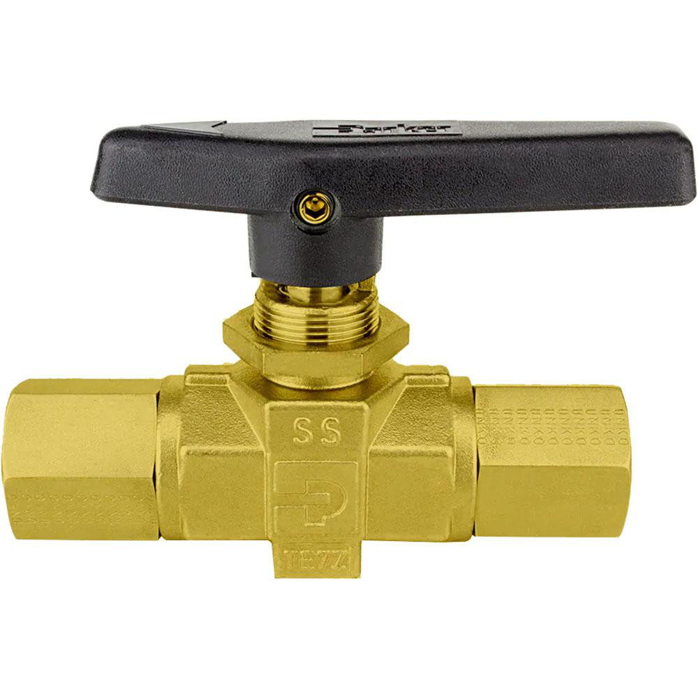 Parker 2-Way Manual Ball Valve: 3/8" Pipe - 6Z-B6LJ2-SSP