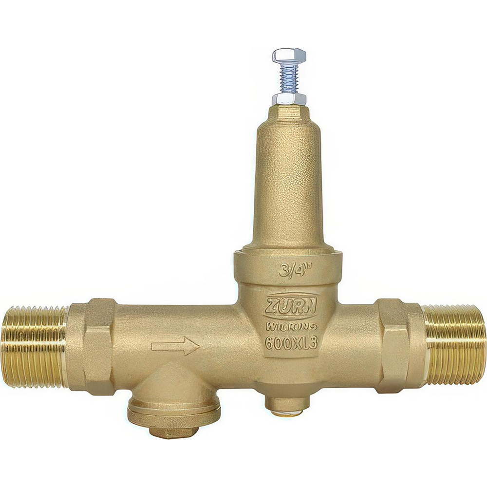 Zurn Pressure Reducing Valves: Pipe Size: 0.75; End Connection: Solder x Solder; Body Material: Bronze - 34-600XL3DUC