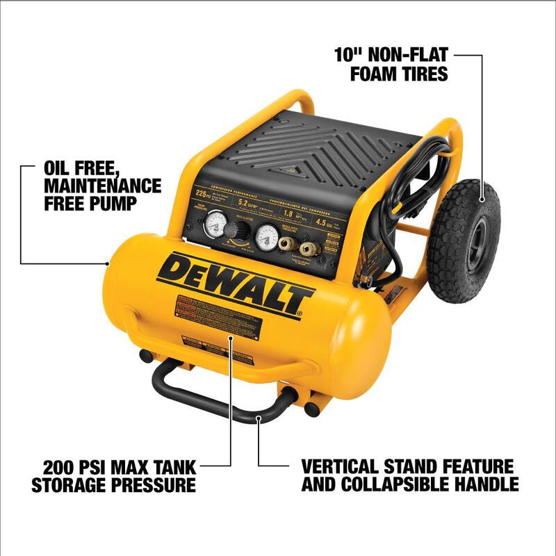 DEWALT 4.5 Gal. Portable Electric Air Compressor - D55146