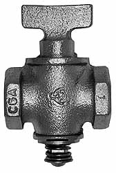 T&S Brass 3/8" Pipe, Ball Head Hose Gas Cock - BL-4000-01