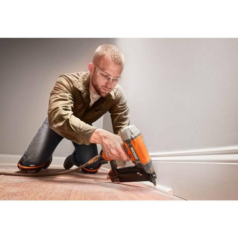 RIDGID 6 Gal. Electric Pancake Air Compressor and Pneumatic 18-Gauge 2-1/8 in. Brad Nailer - R69601FK
