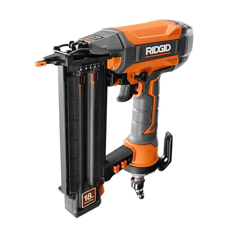 RIDGID 6 Gal. Electric Pancake Air Compressor and Pneumatic 18-Gauge 2-1/8 in. Brad Nailer - R69601FK