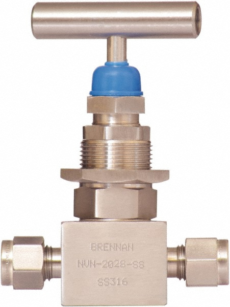 Hayward Flow Control Needle Valve: Straight, 1/2" Pipe, NPT End, Polyvinylchloride Body, FPM Seal - NVA1050T