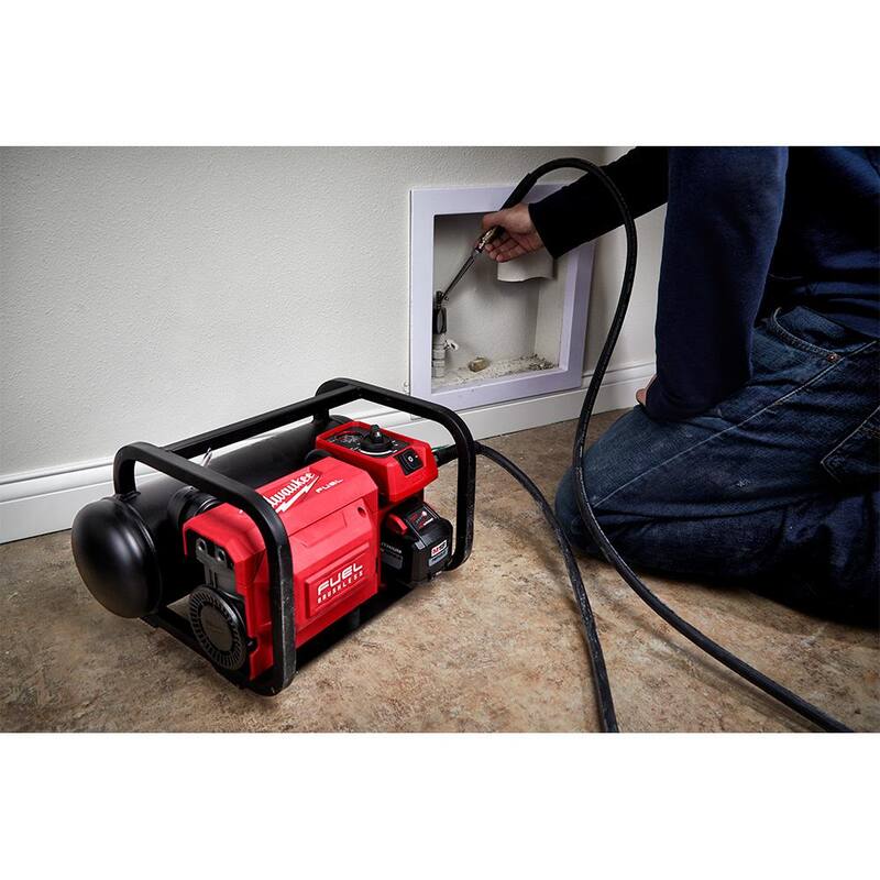 Milwaukee M18 FUEL 18-Volt Lith-Ion Brushless Electric Cordless 2 Gal. Quiet Air Compressor w/M18 FORGE XC 8.0 Ah Battery Pack - 2840-20-48-11-1881