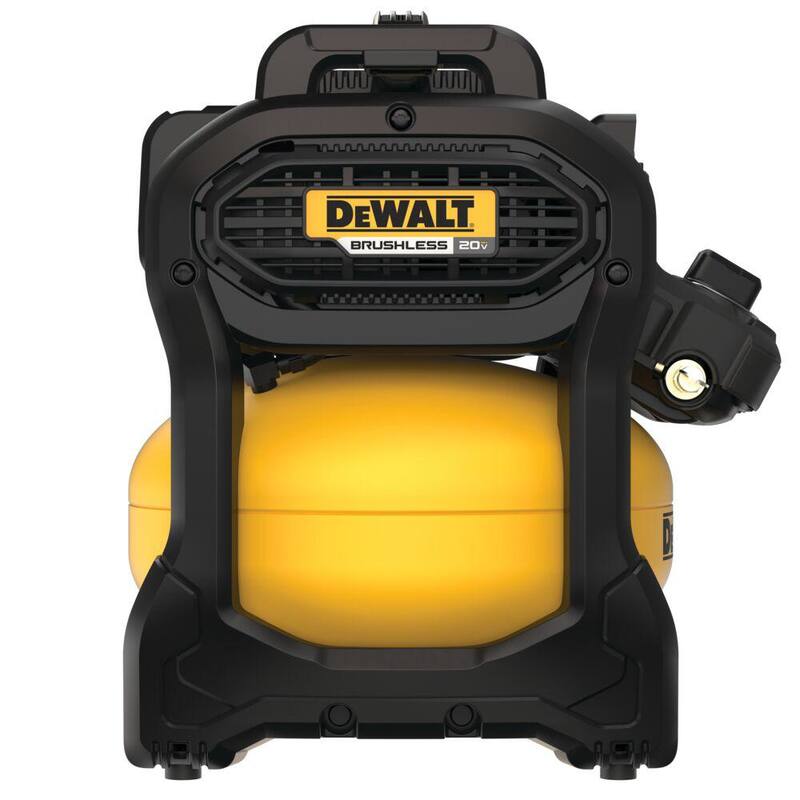 DEWALT 2.5 Gal. 140 psi Portable 20V Cordless Air Compressor Kit with FLEXVOLT Advantage, 6.0Ah FLEXVOLT Battery, and Charger - DCC2520T1