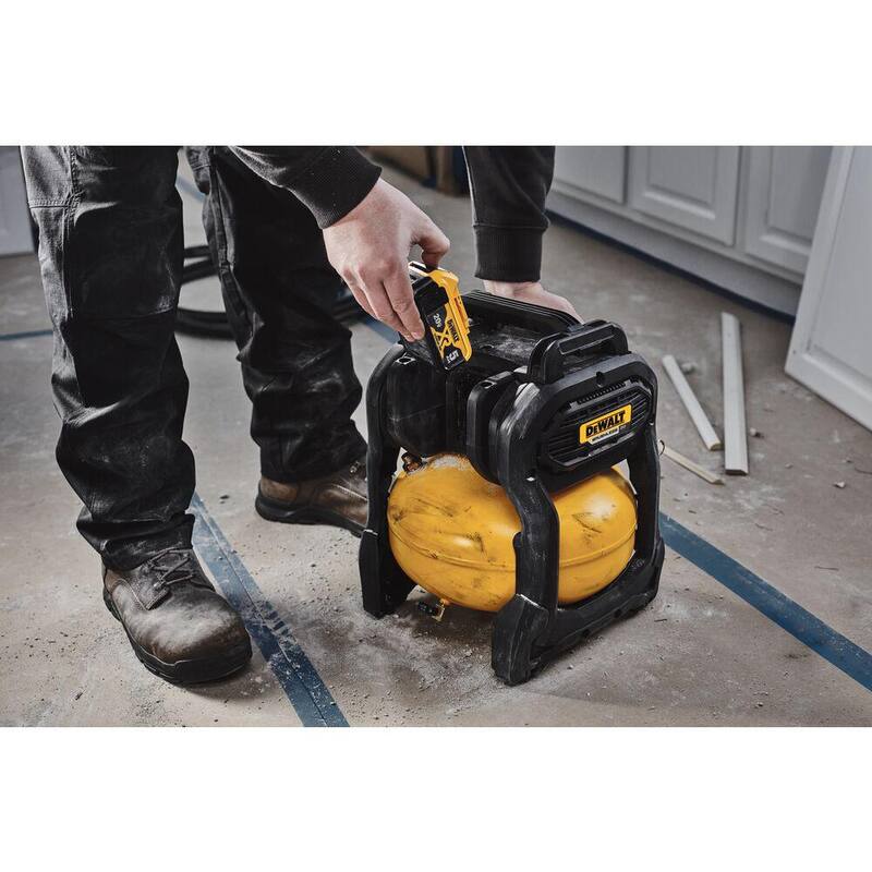 DEWALT 2.5 Gal. 140 psi Portable 20V Cordless Air Compressor Kit with FLEXVOLT Advantage, 6.0Ah FLEXVOLT Battery, and Charger - DCC2520T1