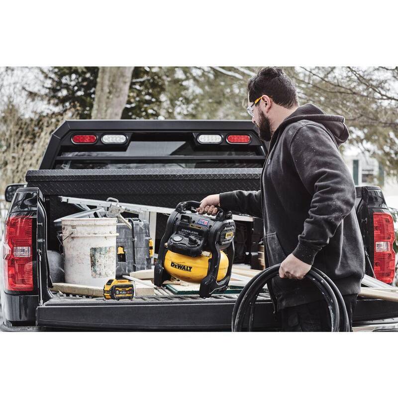 DEWALT 2.5 Gal. 140 psi Portable 20V Cordless Air Compressor Kit with FLEXVOLT Advantage, 6.0Ah FLEXVOLT Battery, and Charger - DCC2520T1