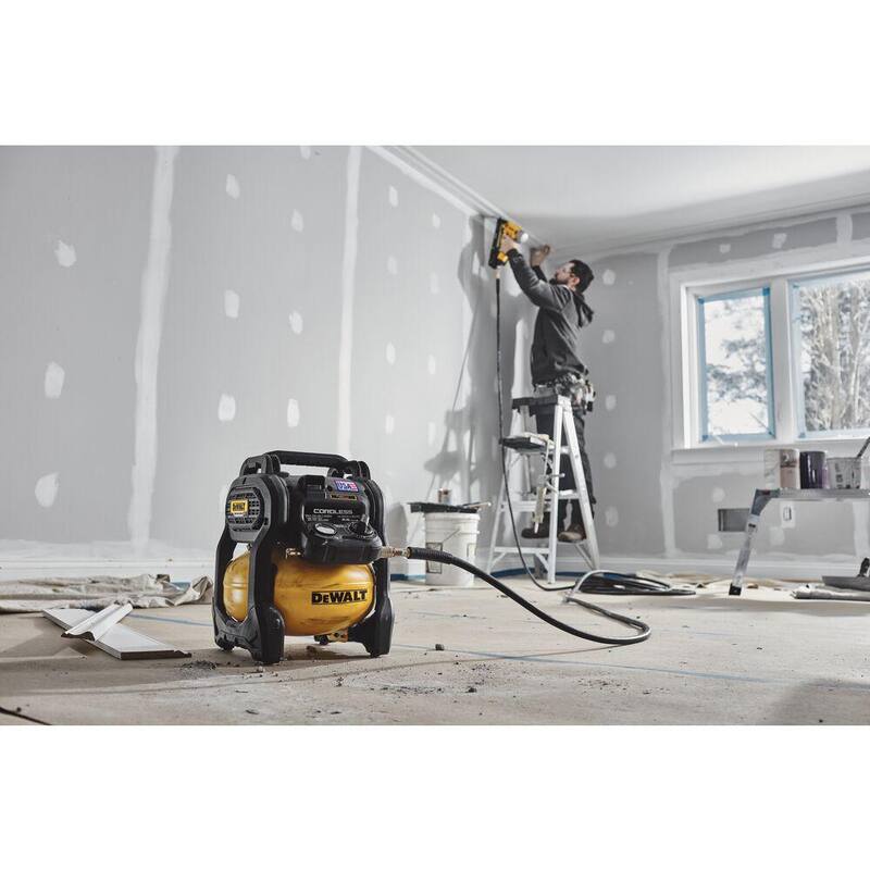 DEWALT 2.5 Gal. 140 psi Portable 20V Cordless Air Compressor Kit with FLEXVOLT Advantage, 6.0Ah FLEXVOLT Battery, and Charger - DCC2520T1