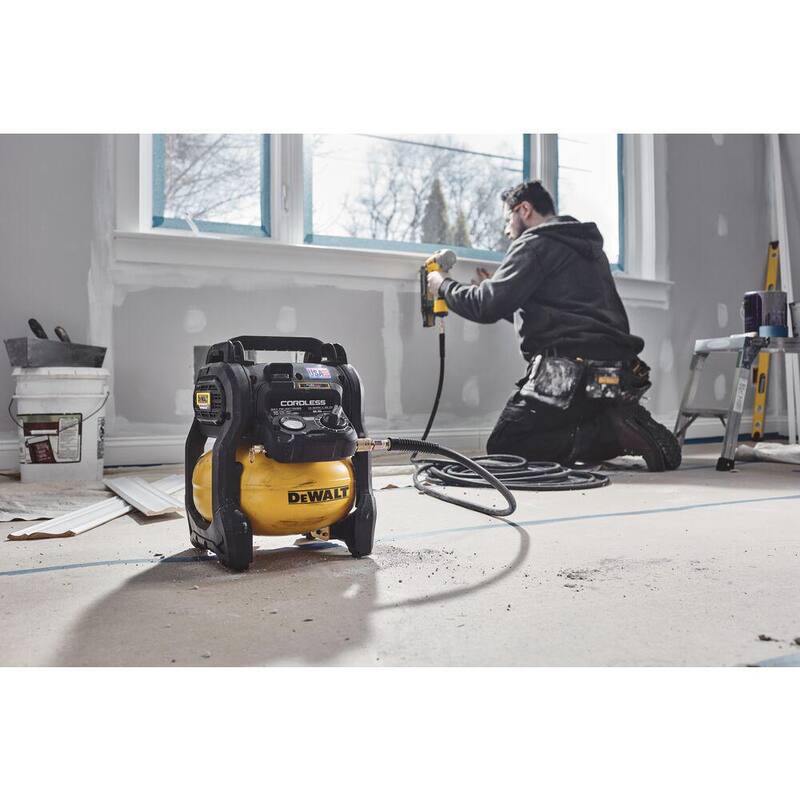 DEWALT 2.5 Gal. 140 psi Portable 20V Cordless Air Compressor Kit with FLEXVOLT Advantage, 6.0Ah FLEXVOLT Battery, and Charger - DCC2520T1