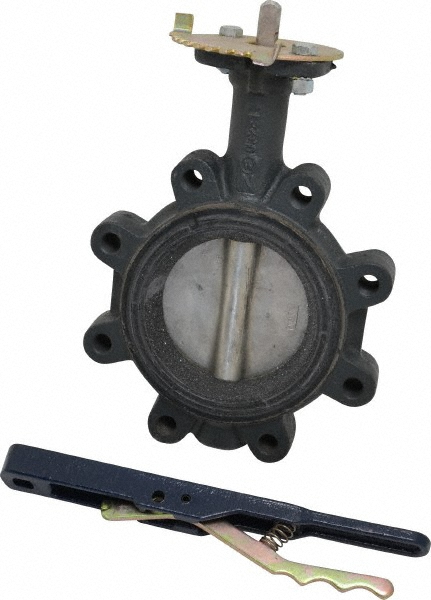NIBCO Manual Lug Butterfly Valve: 12" Pipe, Bare Stem Handle - NLG242N