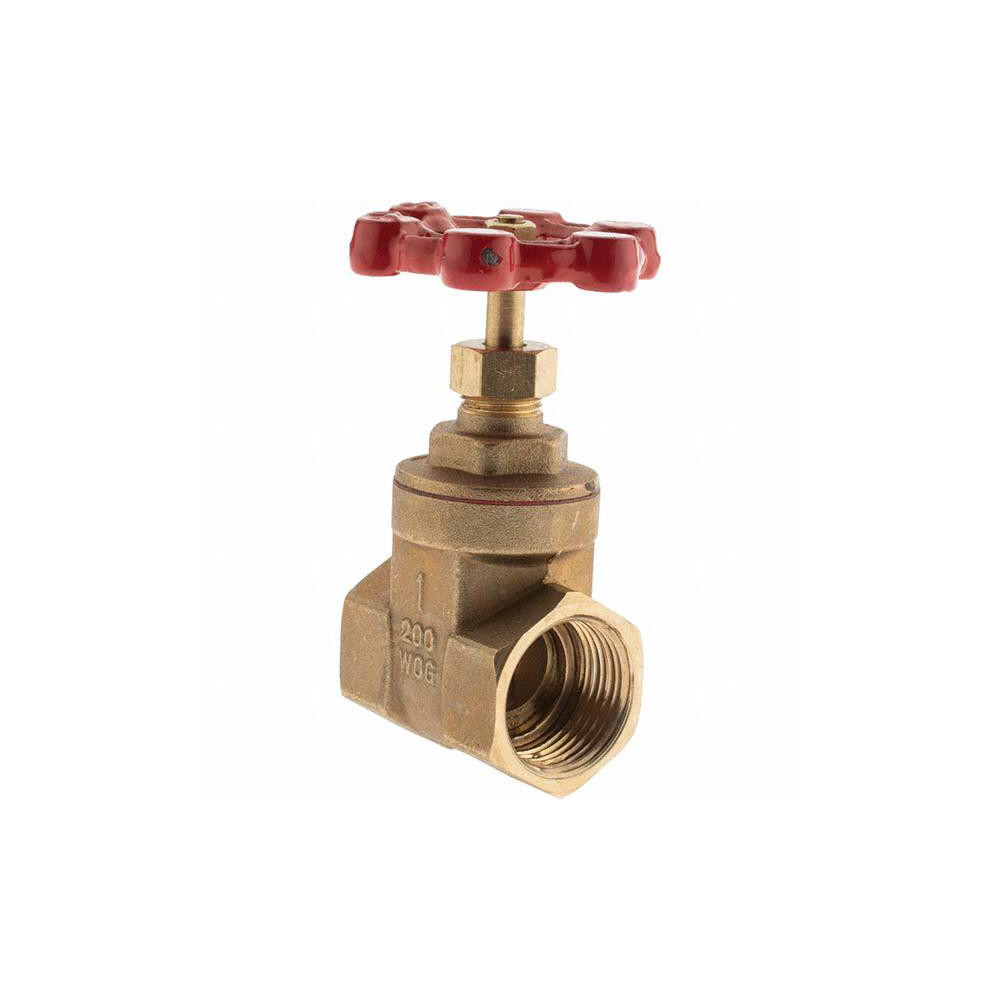 Mueller Industries Gate Valve: Gate, 1" Pipe, FNPT x FNPT, Bronze - 19069
