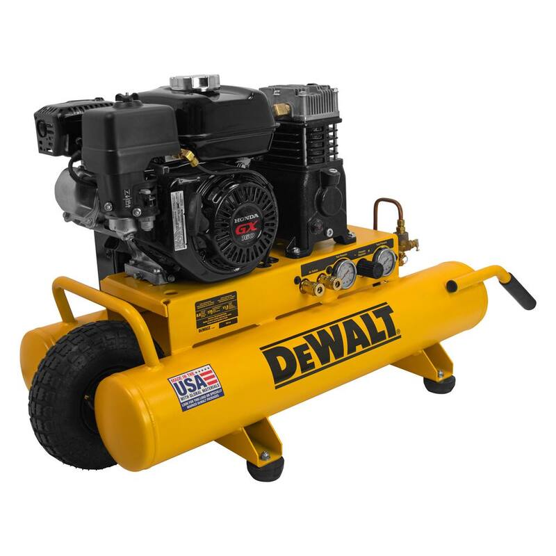 DEWALT 8 Gal. 175 PSI Honda GX160 Gas Powered Wheelbarrow Air Compressor - DXCM081