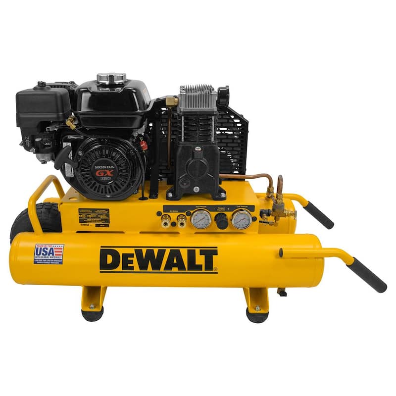 DEWALT 8 Gal. 175 PSI Honda GX160 Gas Powered Wheelbarrow Air Compressor - DXCM081