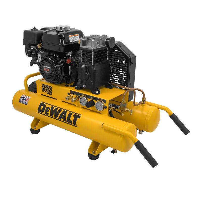 DEWALT 8 Gal. 175 PSI Honda GX160 Gas Powered Wheelbarrow Air Compressor - DXCM081