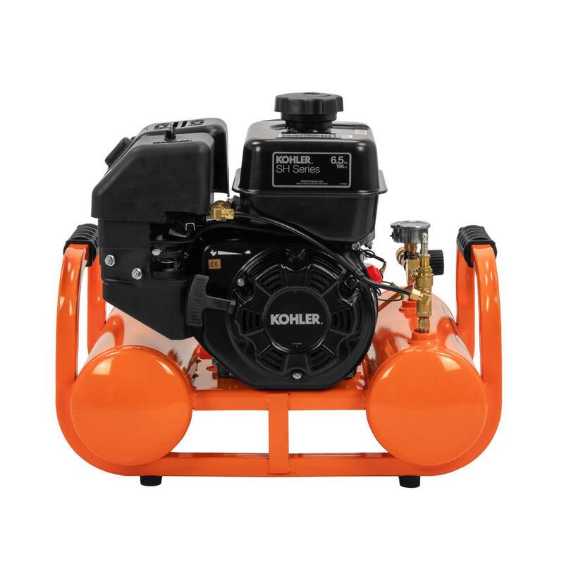 Industrial Air 4 Gal. 155 PSI Kohler Gas Powered Oil Free Portable Air Compressor - CTA6590412