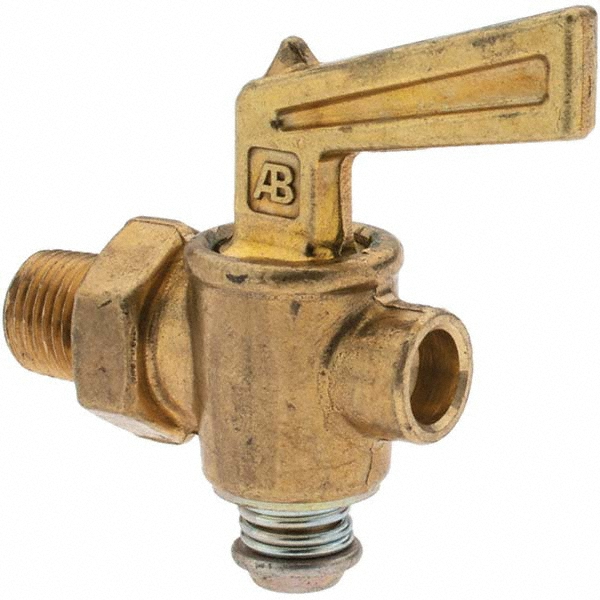 Parker 1/8" Pipe, Female Pipe to Male Pipe Drain Cock & Shutoff Valve - BD-V402P-2-2-1