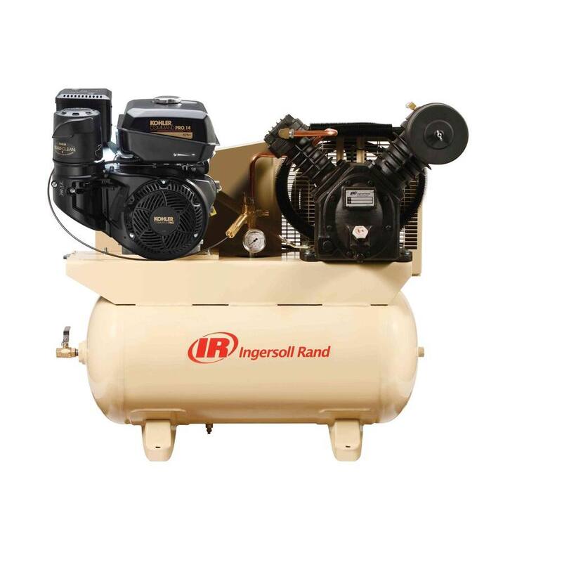 Ingersoll Rand Type 30 Reciprocating 30 Gal. 175 Max PSI, 14 HP Kohler Gas Truck Mount Air Compressor - 2475F14G