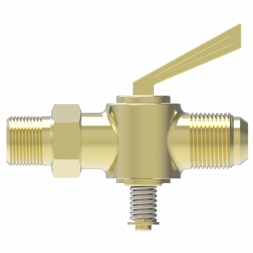 Eaton 3/8" Tube, Steel Straightway Drain Cock & Shutoff Valve - 703