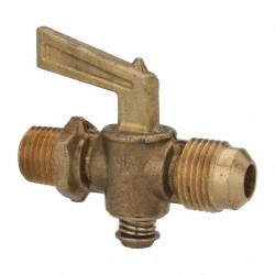 Eaton 3/8" Tube, Steel Straightway Drain Cock & Shutoff Valve - 703