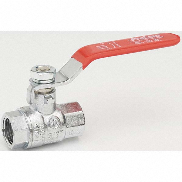 B&K Mueller Packing Gland Manual Ball Valve: 3/8" Pipe, Full Port - 107-822-CP