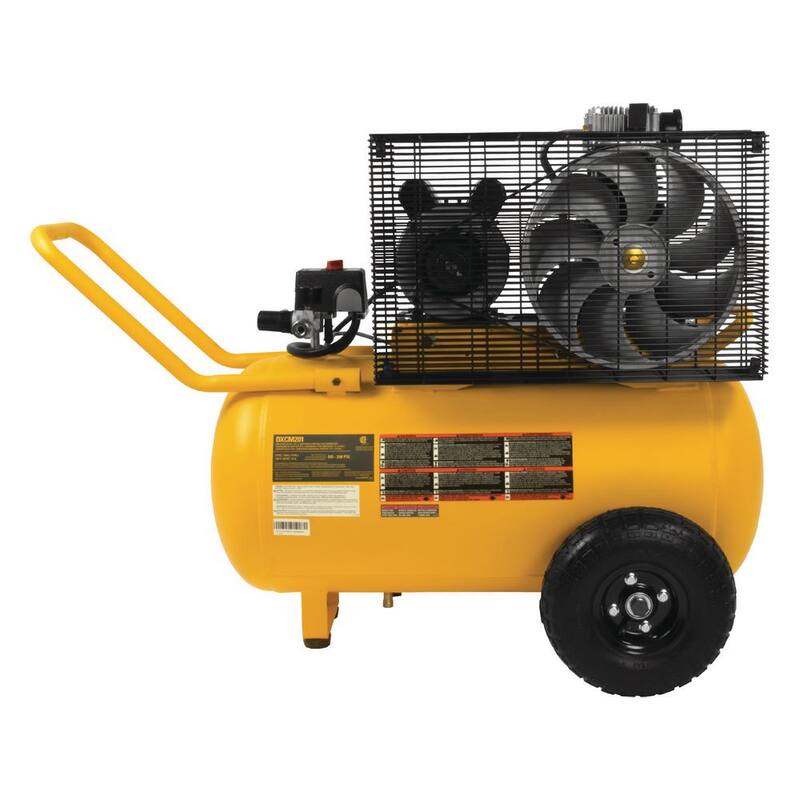DEWALT 20 Gal. 200 PSI Oil Lubed Belt Drive Portable Horizontal Electric Air Compressor - DXCM201