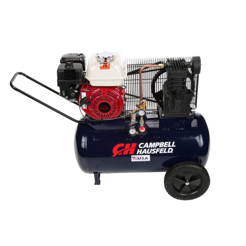 Campbell Hausfeld 20 Gal. Horizontal Gas Single-Stage 10.2 CFM GX160 Honda Portable Air Compressor - VT6171