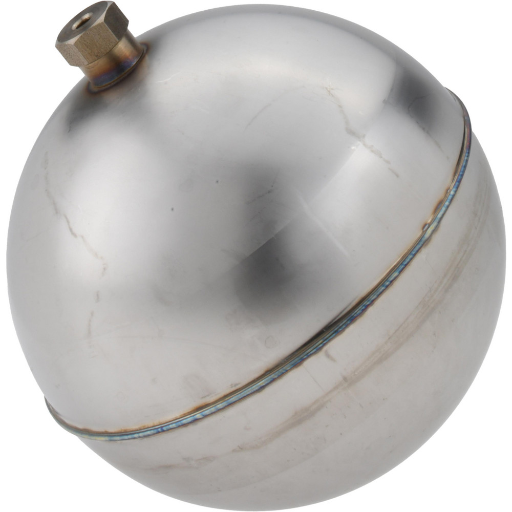 Made in USA 7" Diam, Spherical, Tubed Through Connection, Metal Float - RT70425