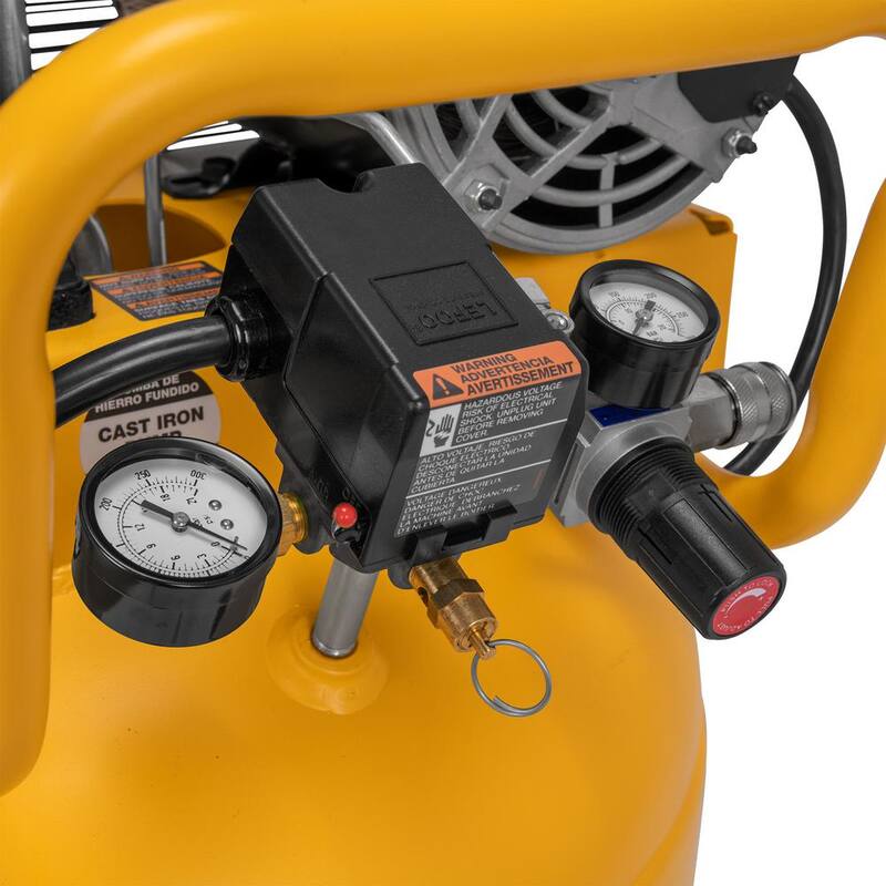 DEWALT 30 Gal., Max 175 psi Electric 6.2 SCFM at 90 psi, Single-Stage, Oil Lube, Vertical, Portable Air Compressor - DXCM303.COM