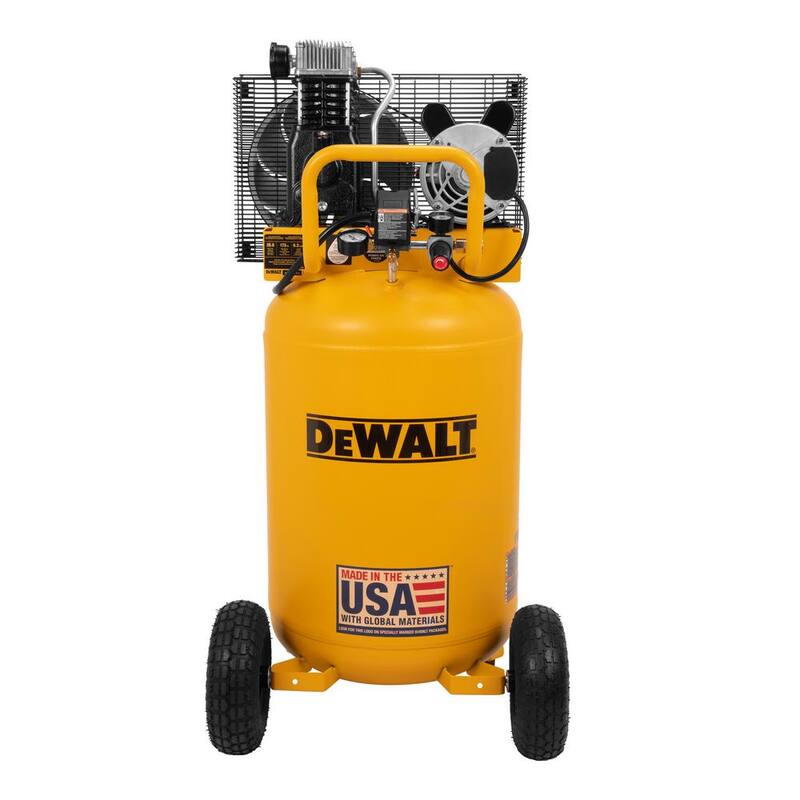 DEWALT 30 Gal., Max 175 psi Electric 6.2 SCFM at 90 psi, Single-Stage, Oil Lube, Vertical, Portable Air Compressor - DXCM303.COM